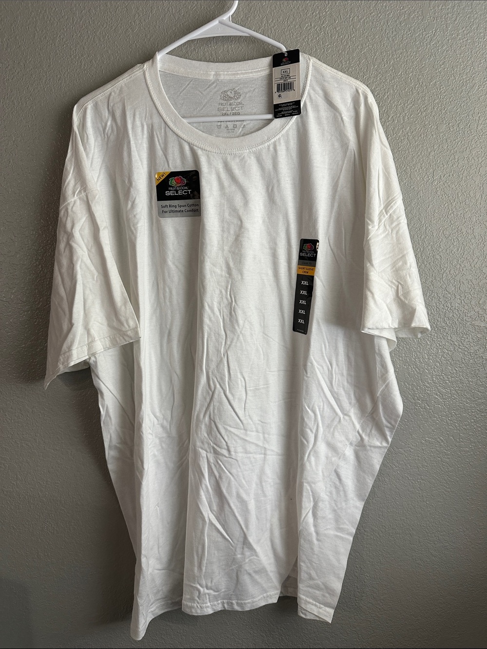 Fruit of the Loom White Short Sleeve Crew Neck T-Shirt